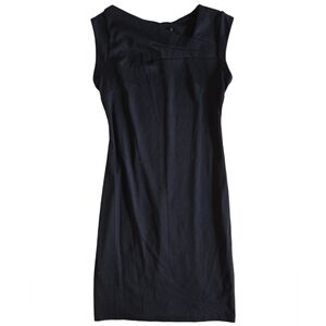 Aqua Sleeveless Black Dress Size L